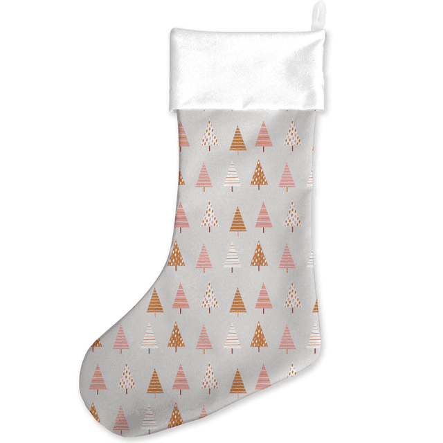 Pastel Tree Pattern Christmas Stocking on Productcaster.