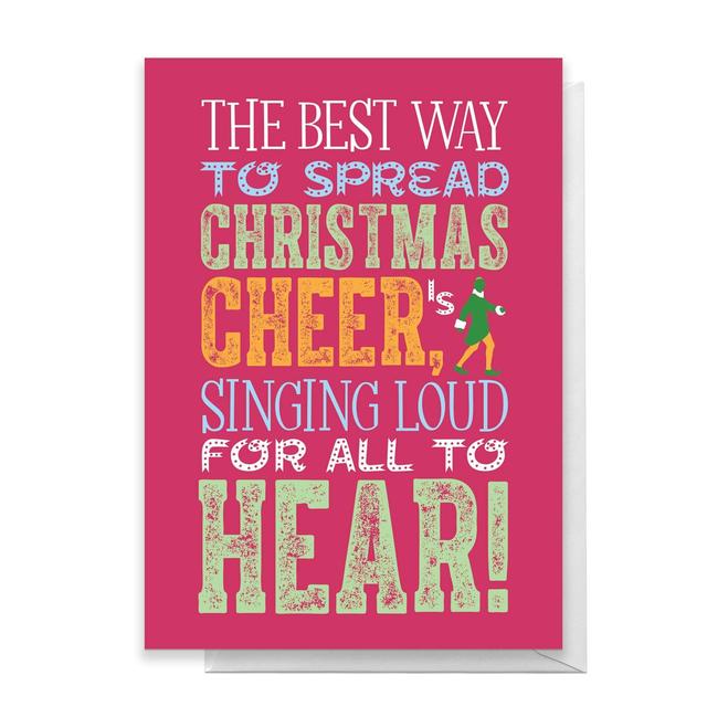 Elf Christmas Cheer Greetings Card - Standard Card on Productcaster.