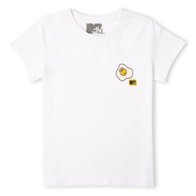 MTV Fried Egg Men's T-Shirt - White - L - Weiß on Productcaster.