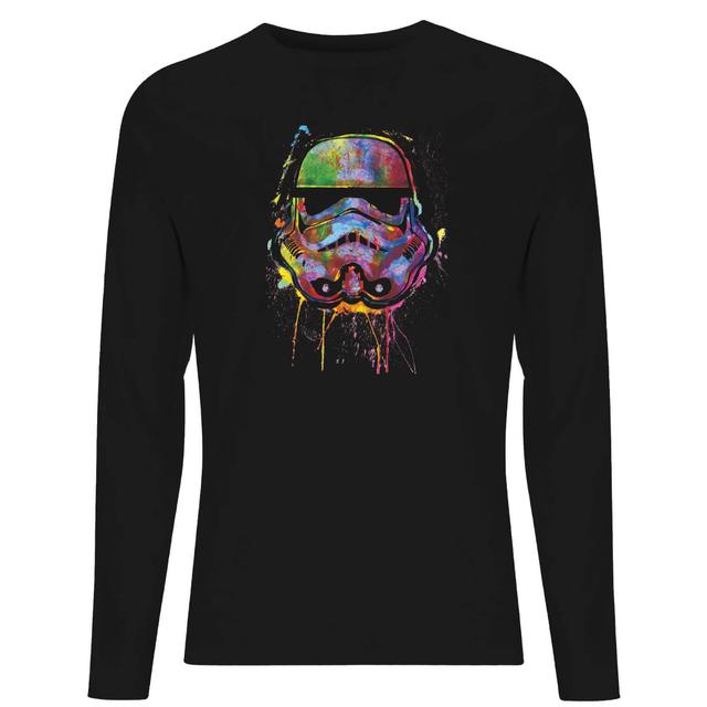 Star Wars Paint Splat Stormtrooper Unisex Long Sleeve T-Shirt - Black - XL - Svart on Productcaster.