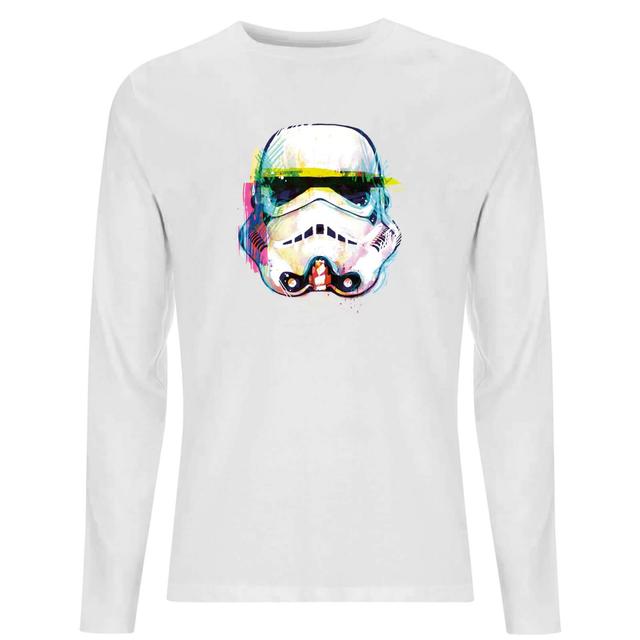 Camiseta de manga larga unisex Classic Stormtrooper Paintbrush de Star Wars - Blanco - L - Blanco on Productcaster.