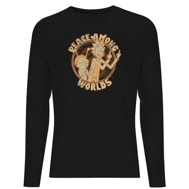 Rick and Morty Peace Among Worlds Unisex Long Sleeve T-Shirt - Black - S - Schwarz on Productcaster.