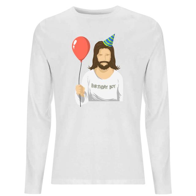 Camiseta de manga larga unisex Birthday Boy - Blanco - S - Blanco on Productcaster.