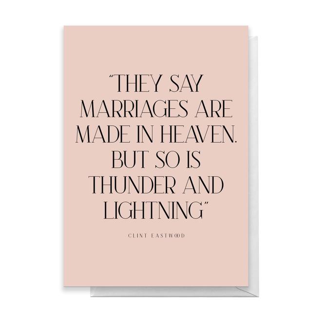 They Say Marriages Are Made In Heaven Greetings Card - Large Card on Productcaster.