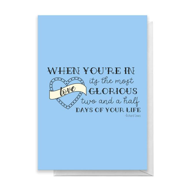 When You're In Love Greetings Card - Large Card on Productcaster.