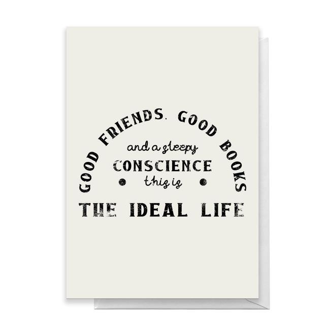 Good Friends Good Books Greetings Card - Standard Card on Productcaster.