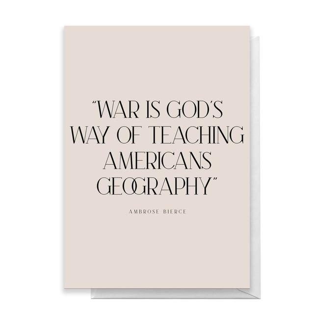 War Is God's Way Greetings Card - Standard Card on Productcaster.