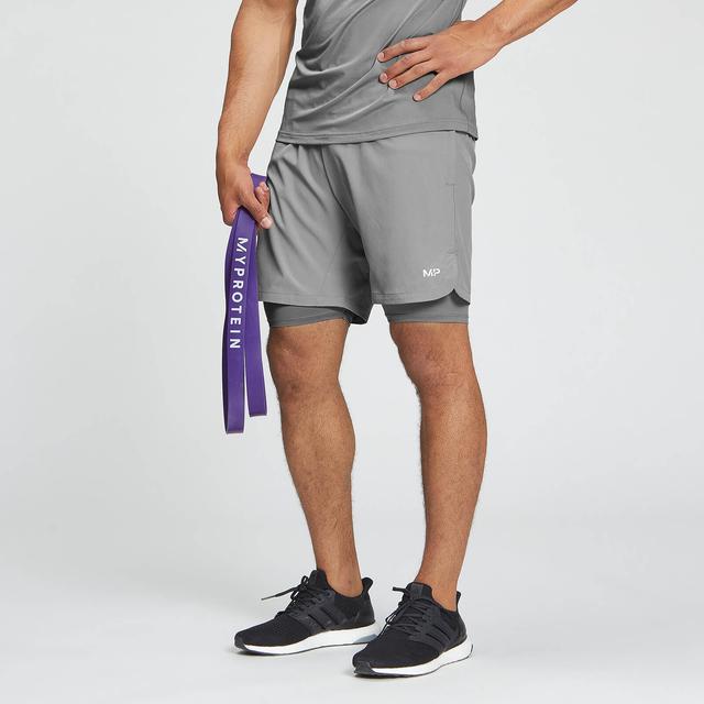 35% Off MP Men's 2 in 1 Training Shorts - Storm - XXS on Productcaster.