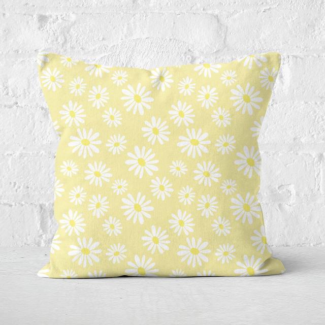 Daisy Pattern Square Cushion - 60x60cm - Soft Touch on Productcaster.