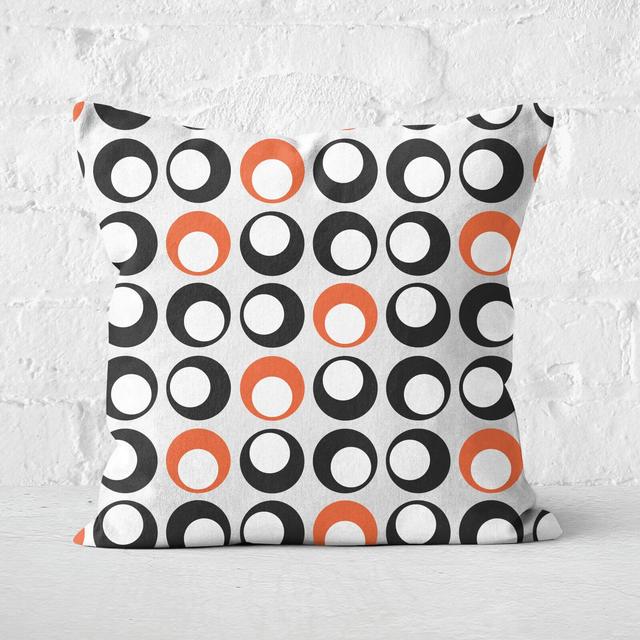 Circle 60s Pattern Square Cushion - 50x50cm - Soft Touch on Productcaster.