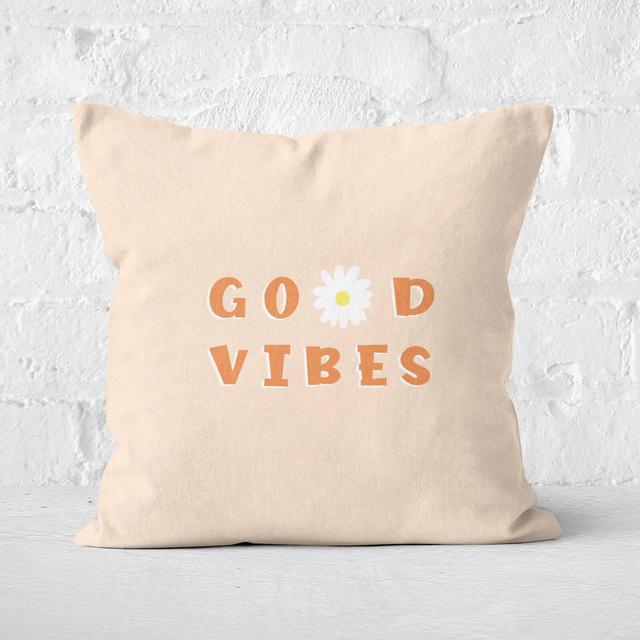 Good Vibes Square Cushion - 50x50cm - Soft Touch on Productcaster.