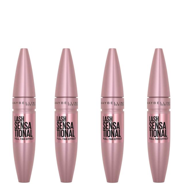 Maybelline Lash Sensational Volumising and Thickening Eyelash Lengthening Mascara - 01 Very Black (Pack of 4) on Productcaster.