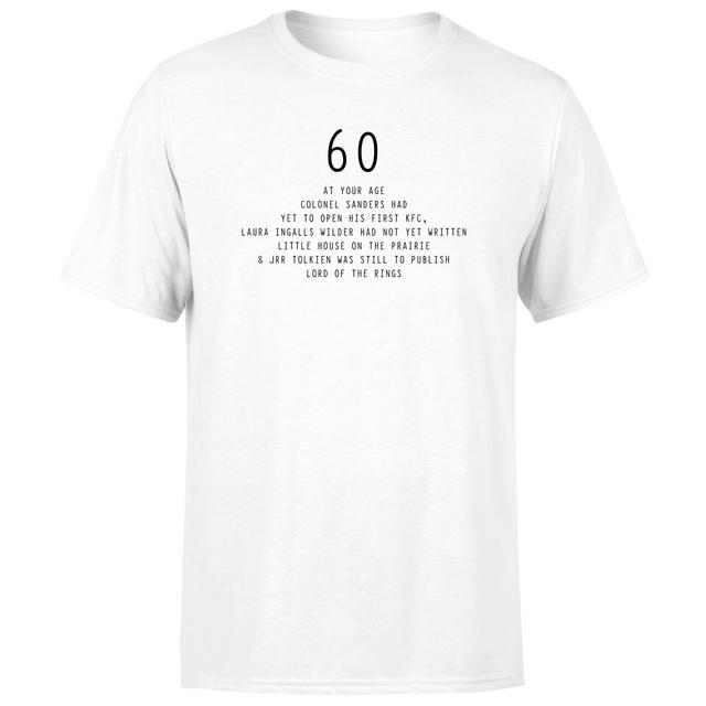 60th Birthday Men's T-Shirt - White - S - Weiß on Productcaster.