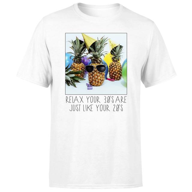 30th Birthday Pineapple Men's T-Shirt - White - 5XL - Weiß on Productcaster.