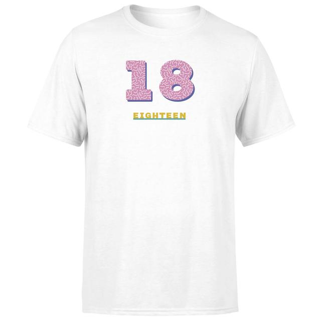 Eighteen Men's T-Shirt - White - M - Weiß on Productcaster.