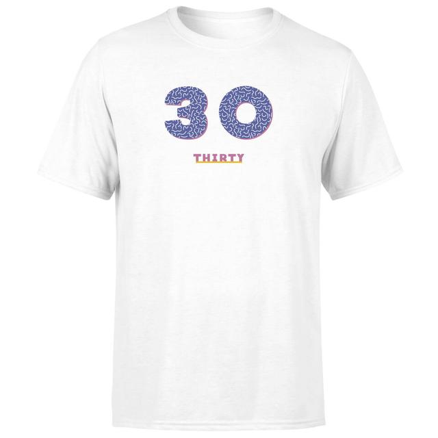 Thirty Men's T-Shirt - White - XL - White on Productcaster.