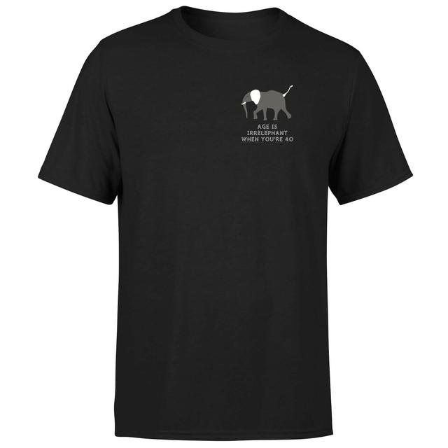 Age Is Irrelephant When You're 40 Men's T-Shirt - Black - M - Schwarz on Productcaster.