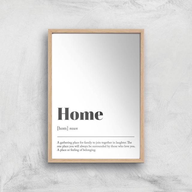 Home Defiition Giclee Art Print - A2 - Wooden Frame on Productcaster.