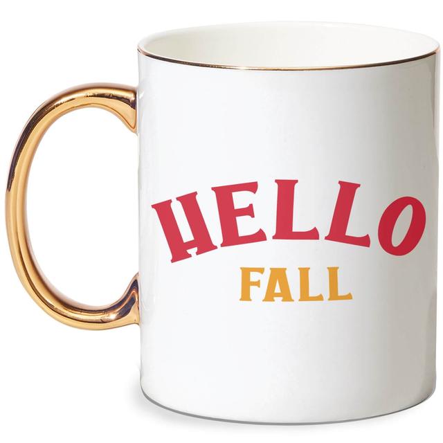 Hello Fall Bone China Gold Handle Mug on Productcaster.