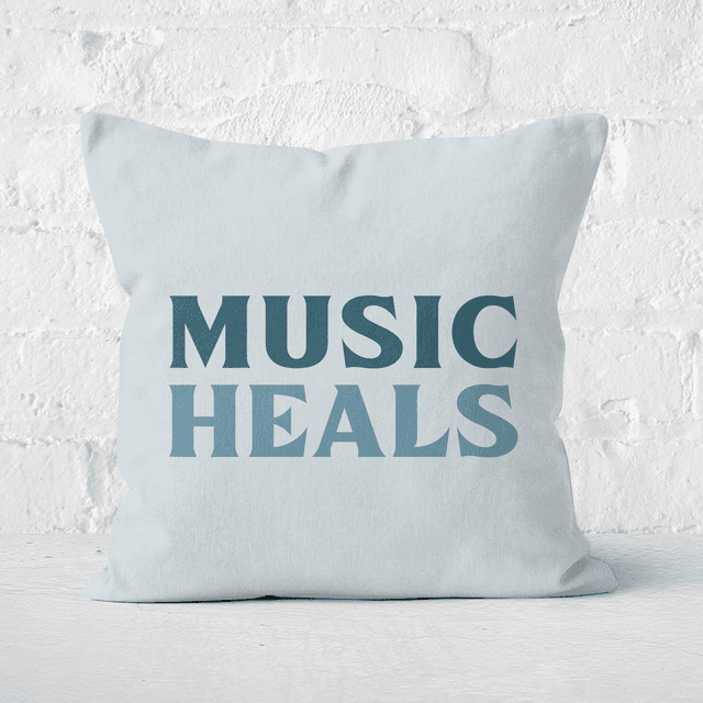 Music Heals Square Cushion - 60x60cm - Soft Touch on Productcaster.