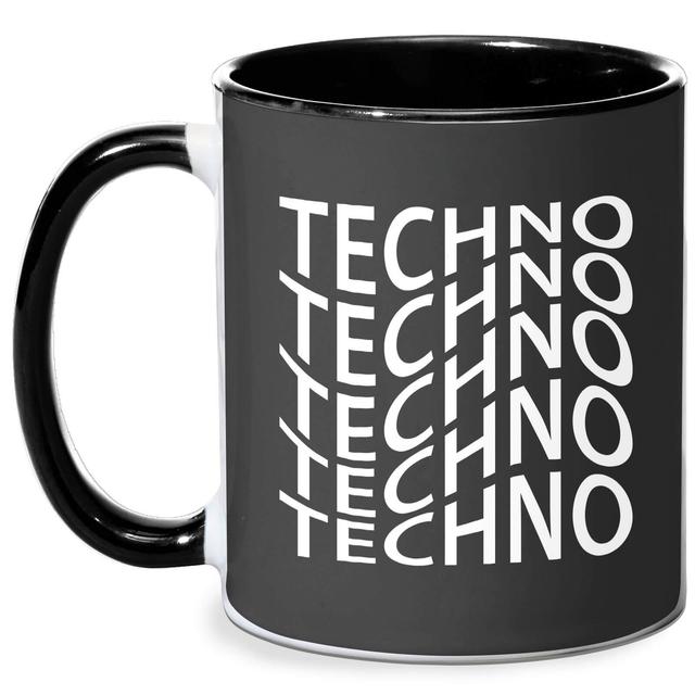 Techno Mug - White/Black on Productcaster.