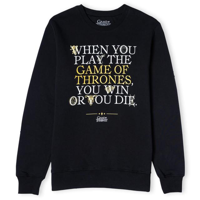 Game of Thrones Win Or Die Unisex Sweatshirt - Black - L - Svart on Productcaster.