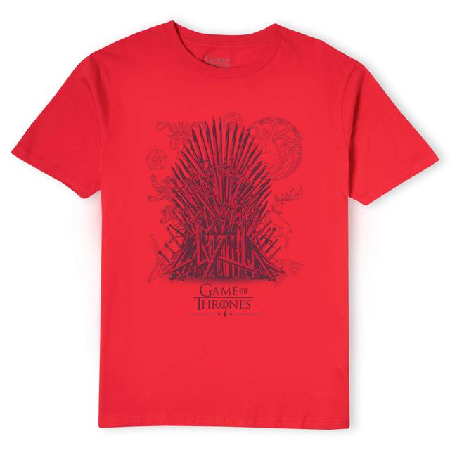 Game of Thrones The Iron Throne Men's T-Shirt - Red - S - Red on Productcaster.