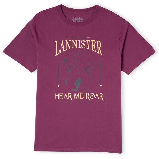 Game of Thrones House Lannister Herren T-Shirt - Burgunderrot - M - Burgundy on Productcaster.