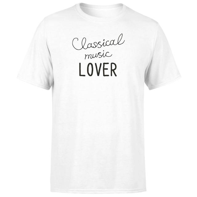 Classical Music Lover Men's T-Shirt - White - 5XL on Productcaster.