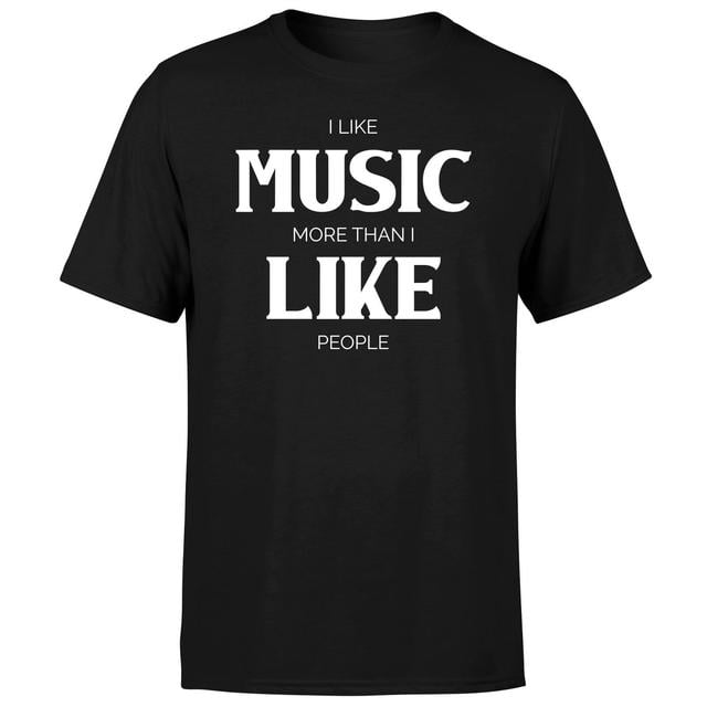 I Like Music More Than I Like People Men's T-Shirt - Black - XL - Schwarz on Productcaster.