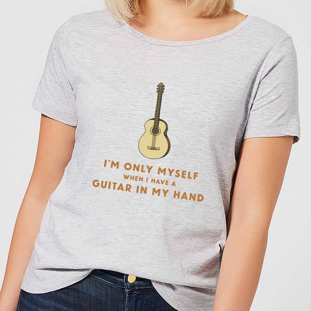 I'm Only Myself When I Have A Guitar In My Hand Women's T-Shirt - Grey - 4XL - Grau on Productcaster.