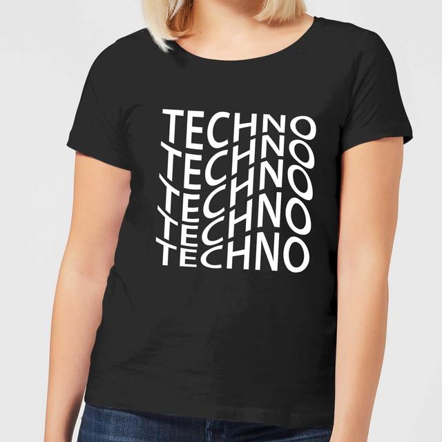 Techno Women's T-Shirt - Black - M - Schwarz on Productcaster.