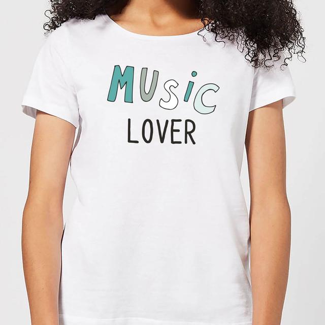 Music Lover Women's T-Shirt - White - XXL - Weiß on Productcaster.