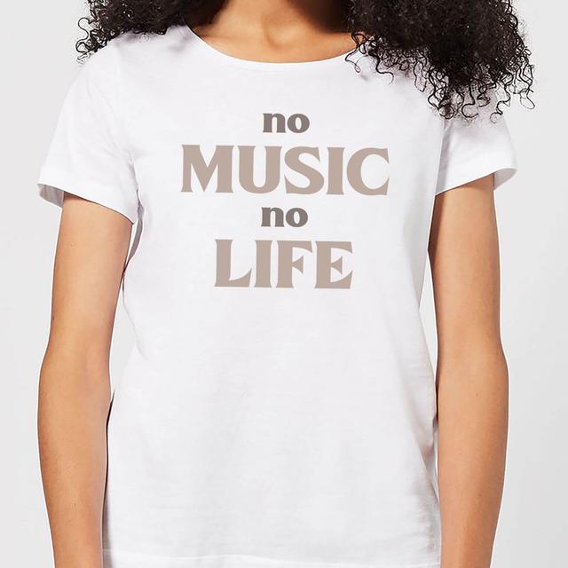 No Music No Life Women's T-Shirt - White - XS - Weiß on Productcaster.