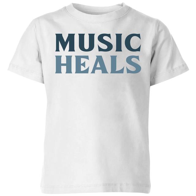 Music Heals Kids' T-Shirt - White - 7-8 Jahre - Weiß on Productcaster.