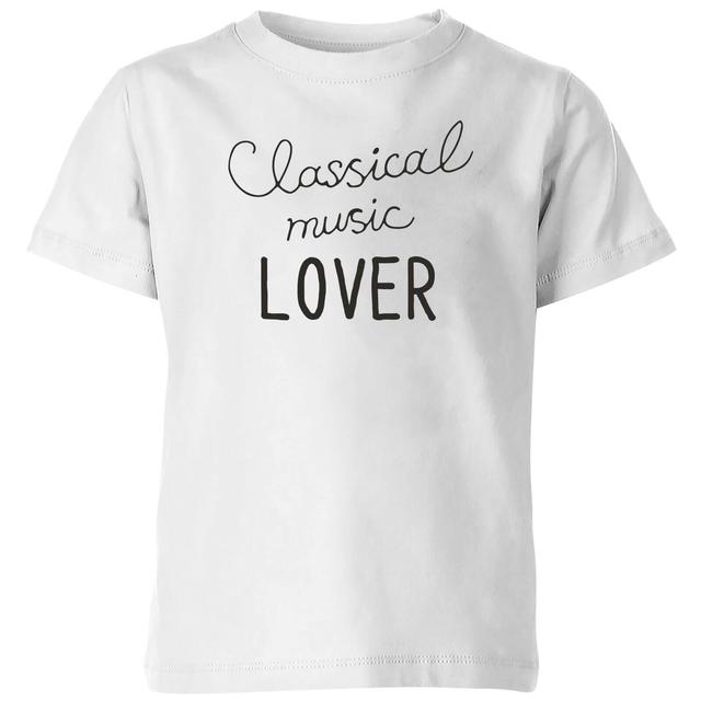 Classical Music Lover Kids' T-Shirt - White - 9-10 Jahre - Weiß on Productcaster.