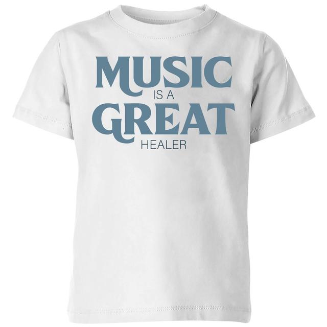 Music Is A Great Healer Kids' T-Shirt - White - 9-10 Years - White on Productcaster.