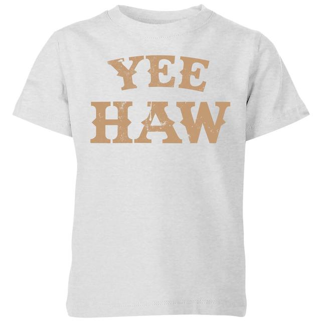 Yee Haw Kids' T-Shirt - Grey - 7-8 Jahre - Grau on Productcaster.