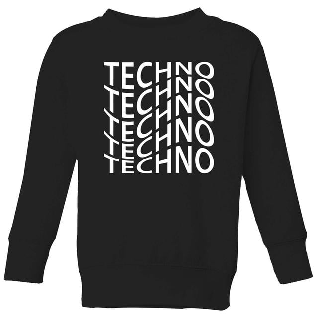 Techno Kids' Sweatshirt - Black - 9-10 Jahre on Productcaster.