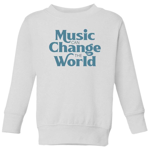 Music Can Change The World Kids' Sweatshirt - White - 9-10 Years - White on Productcaster.