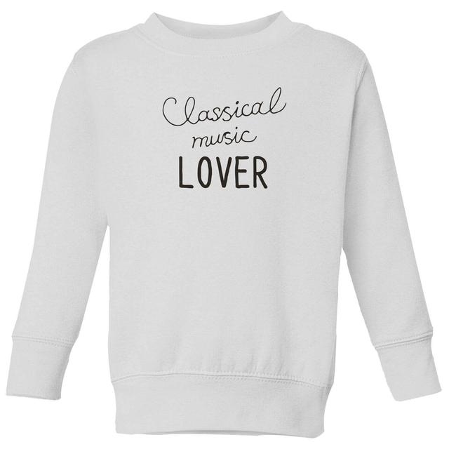 Classical Music Lover Kids' Sweatshirt - White - 11-12 Jahre - Weiß on Productcaster.