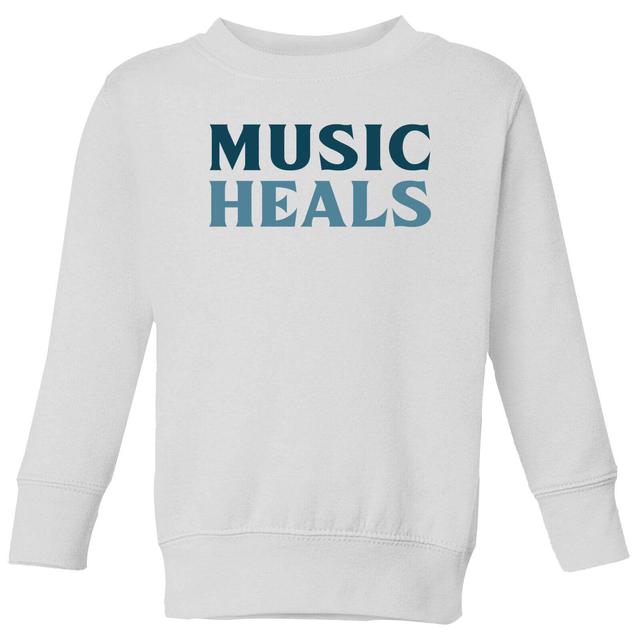 Music Heals Kids' Sweatshirt - White - 5-6 Jahre - Weiß on Productcaster.