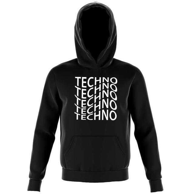 Techno Kids' Hoodie - Black - 5-6 Jahre - Schwarz on Productcaster.