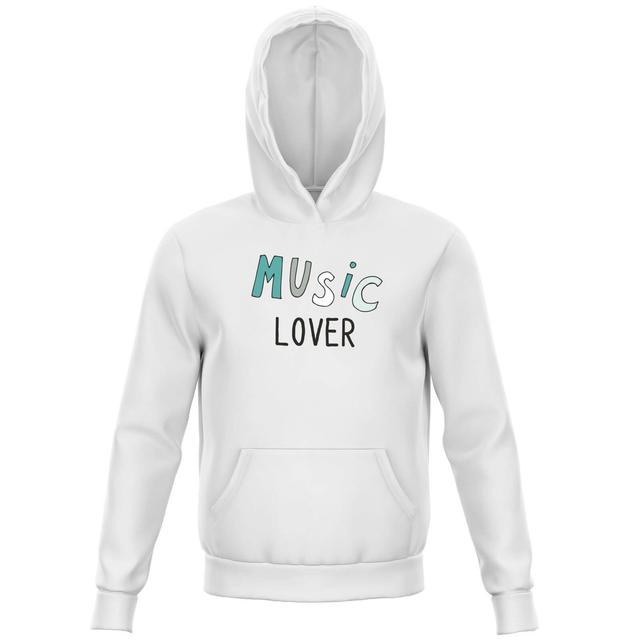 Music Lover Kids' Hoodie - White - 9-10 Jahre - Weiß on Productcaster.