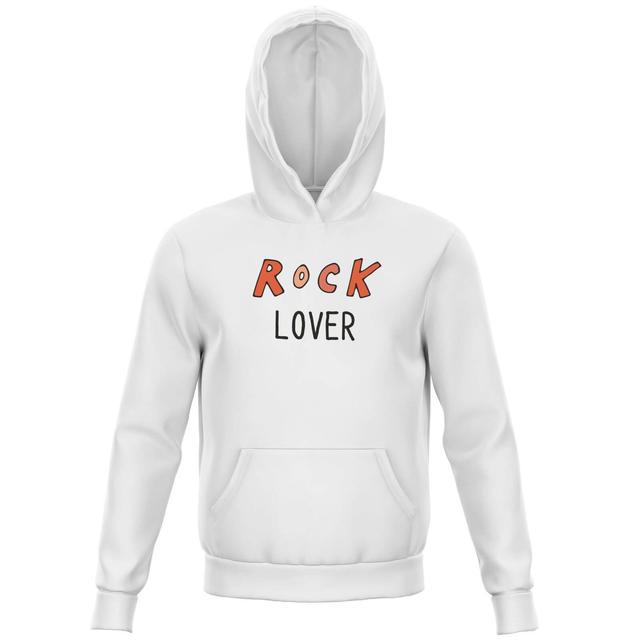 Rock Lover Kids' Hoodie - White - 11-12 Jahre - Weiß on Productcaster.