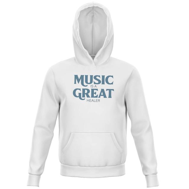 Music Is A Great Healer Kids' Hoodie - White - 3-4 Years - White on Productcaster.