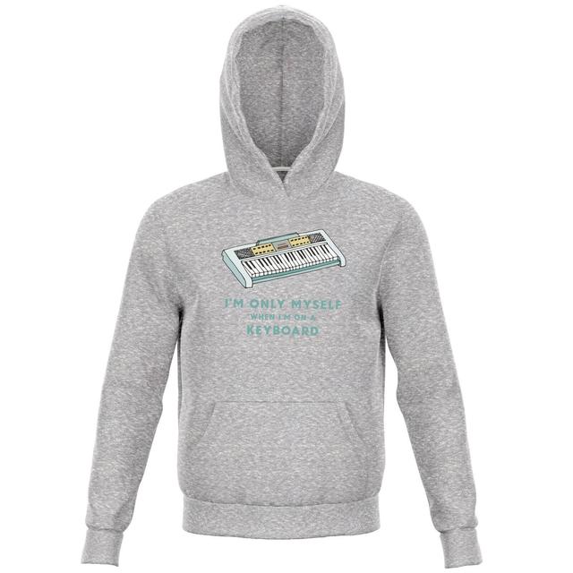 I'm Only Myself When I'm On A Keyboard Kids' Hoodie - Grey - 5-6 Jahre - Grau on Productcaster.