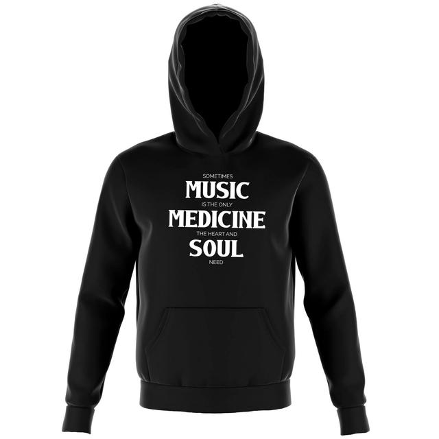 Sometimes Music Is The Only Medicine The Heart And Soul Need Kids' Hoodie - Black - 3-4 Jahre - Schwarz on Productcaster.