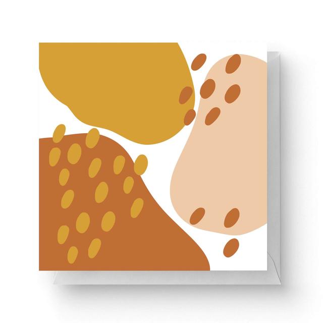 Autumn Spots Square Greetings Card on Productcaster.