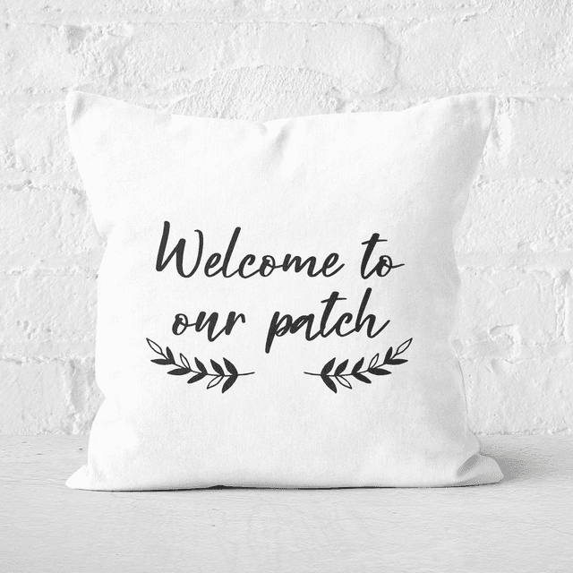 Welcome To Our Pumpkin Patch Square Cushion - 50x50cm - Soft Touch on Productcaster.